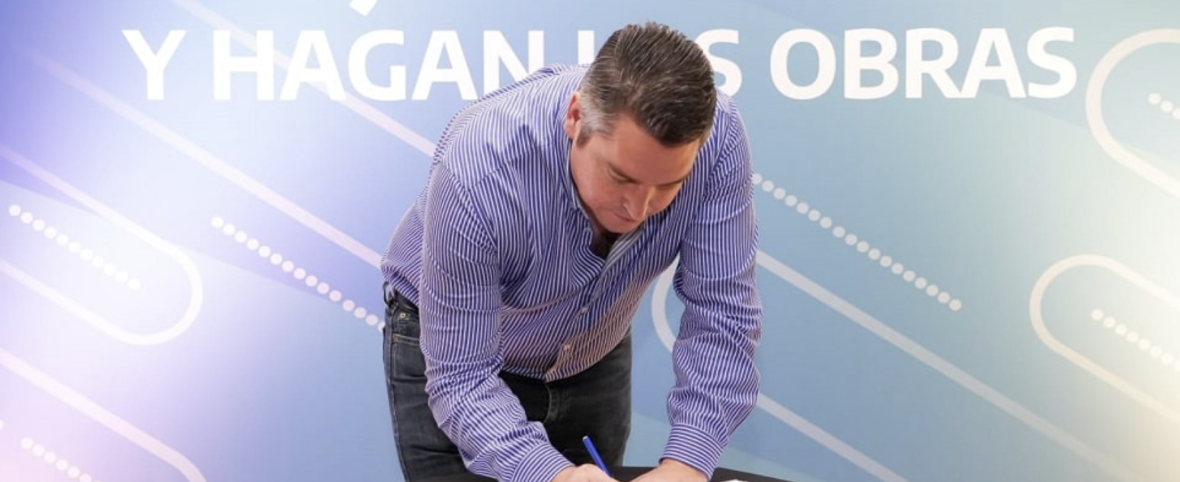 Martín Perez participó del reclamo por la baja de combustibles y la reactivación de la obra pública