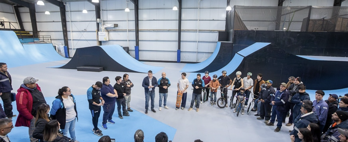 Martín Perez recorrió el renovado Parque Municipal de Deportes Urbanos