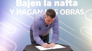 Martín Perez participó del reclamo por la baja de combustibles y la reactivación de la obra pública