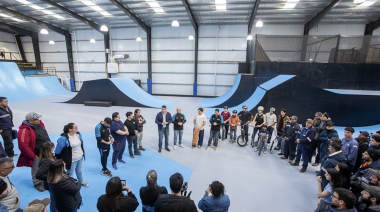 Martín Perez recorrió el renovado Parque Municipal de Deportes Urbanos